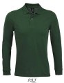 Heren Polo Sols Long-Sleeve Perfect Bottle Green